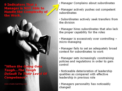 9 indicators the manager is not able to handle the complexity of the work - create-learning team building and leadership