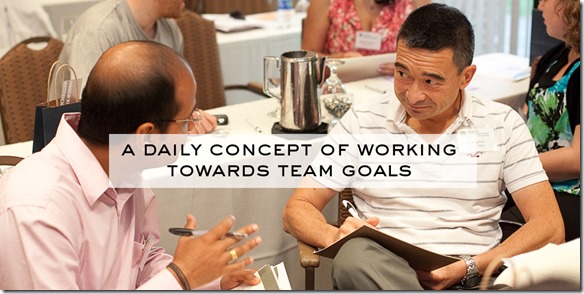 Working daily towards team goals Create-Learning Team Building and Leadership