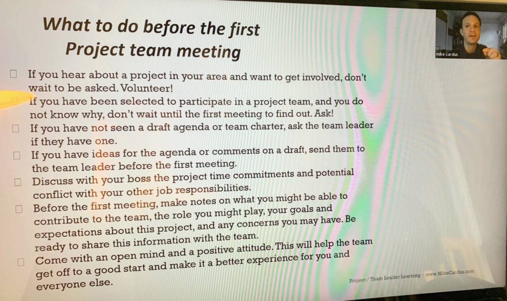 Role of the team member in project teams