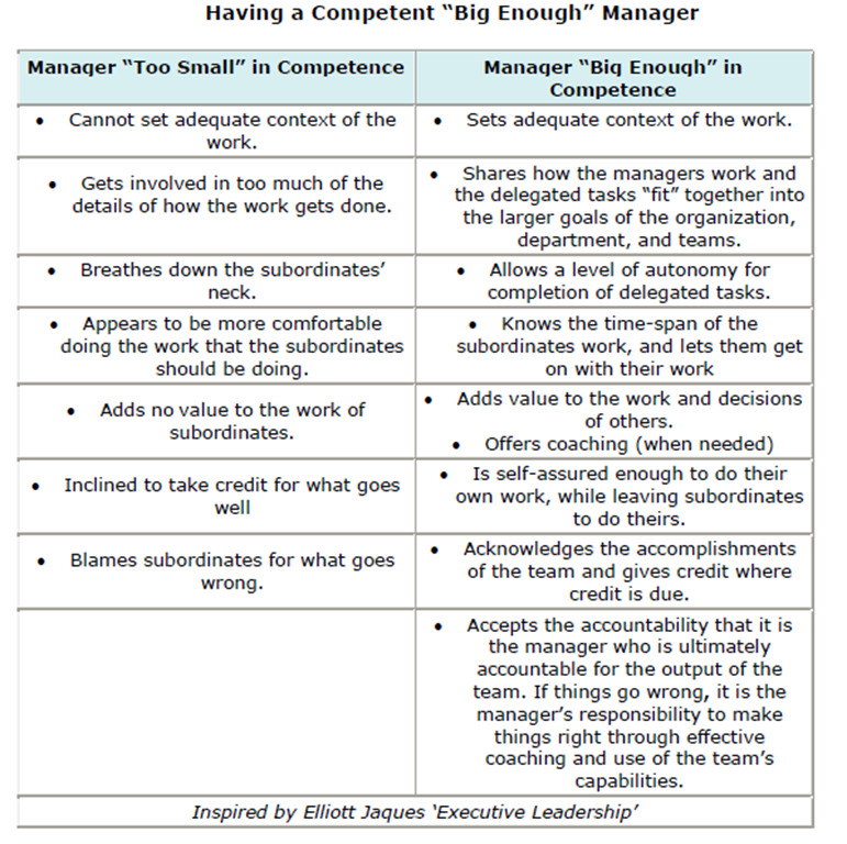 manager competence and incompetence